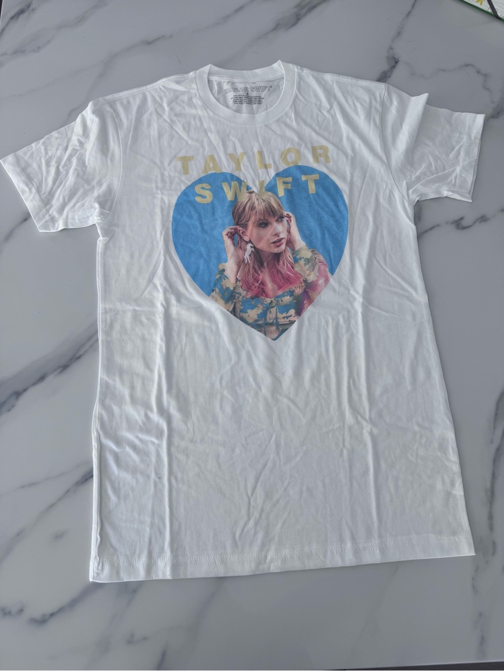Taylor Swift Lover  White Tee small
